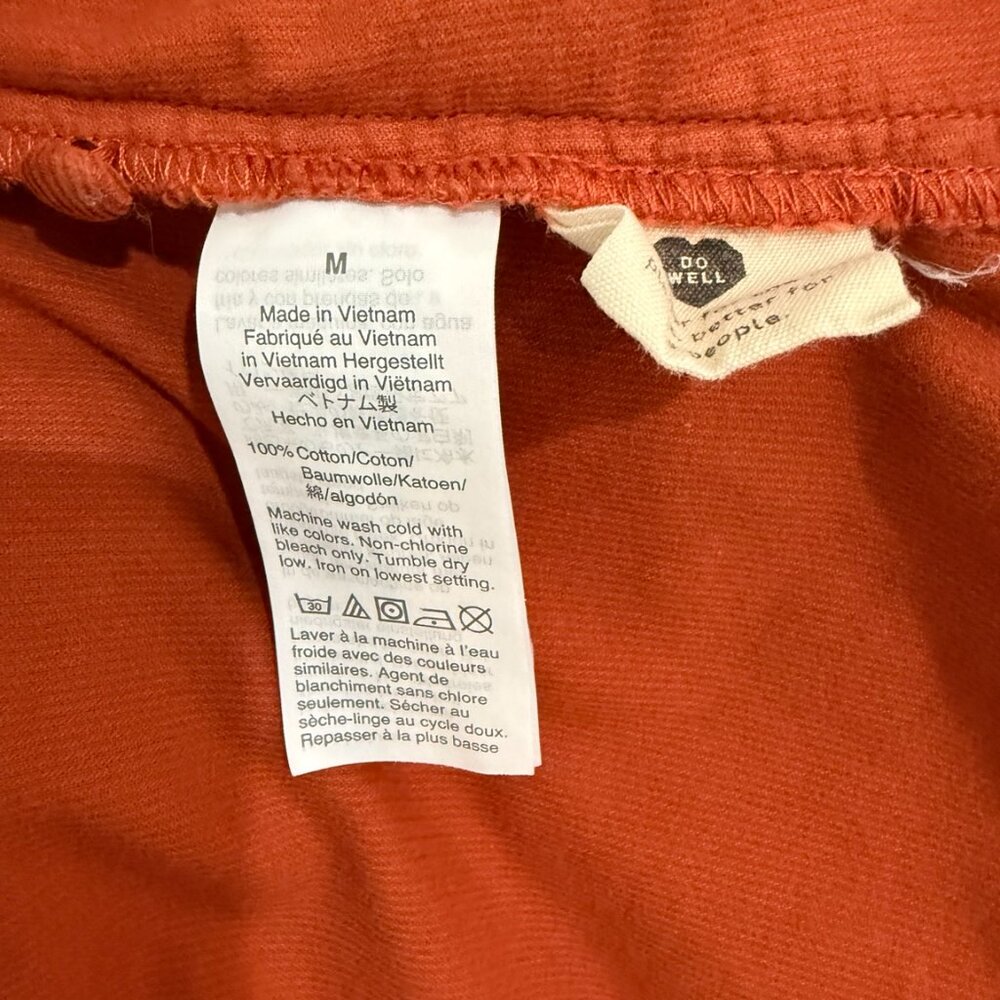 Madewell Corduroy Puff-Sleeve Mini Dress 90s Inspired Faded Rust Size Medium - Picture 7 of 8